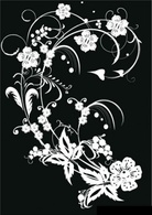 Ornaments - Black & White Flower Decoration 