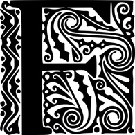 Black White Letter Alphabet Artistic Ef Alphabets Preview