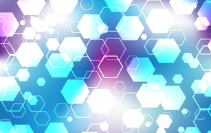 Blue and purple hexagonal vector Preview
