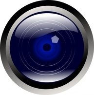 Technology - Blue Camera Lens clip art 