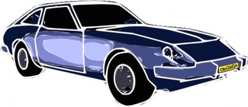 Blue Car clip art