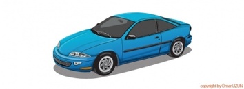 Blue Car Vector