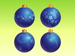 Blue Christmas Ornaments 