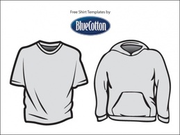 Blue Cotton T-Shirt Templates Preview