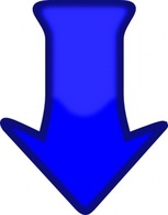 Blue Down Arrow clip art