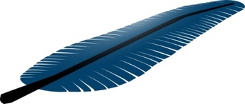 Blue Feather clip art Preview