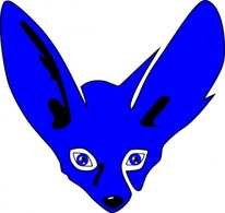 Blue Fennec clip art