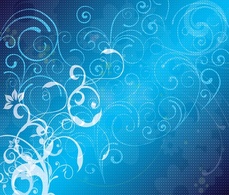 Abstract - Blue Floral Vector 