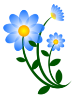 Flowers & Trees - Blue Flower Motif 