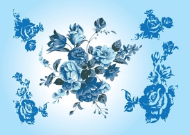 Nature - Blue Flower Vectors 