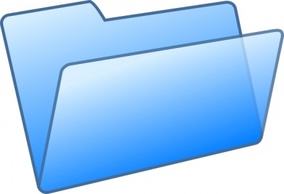 Blue Folder clip art