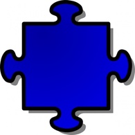 Objects - Blue Jigsaw Puzzle Game Pieces Piece 