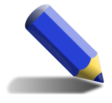 Blue pencil