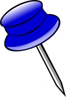 Blue Pin clip art 