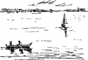 Objects - Boating Scene clip art 