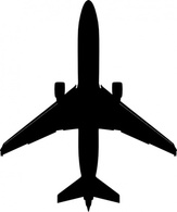 Boeing Plane Silhouette clip art Preview