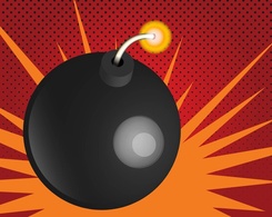 Cartoon - Bomb Vector 