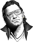 Bono Vox Vector Portrait 