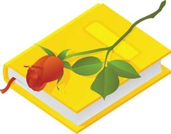 Nature - Book with Rose Flower 