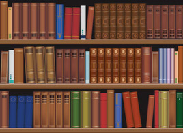 Bookshelf vector illustration-2