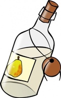 Bottle With Moonshine clip art