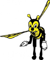 Animals - Bowing Bee clip art 