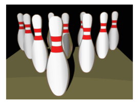 Bowling pins, shaded Preview