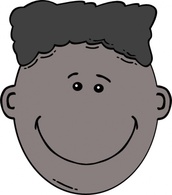 Human - Boy Face Cartoon clip art 