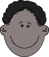 Human - Boy Face Cartoon clip art 