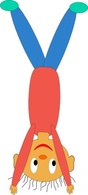 Human - Boy Hand Stand clip art 