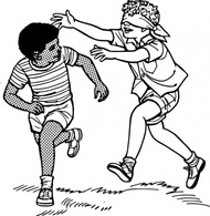 Human - Boys Running clip art 