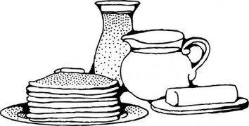 Breakfast With Pancakes clip art Preview