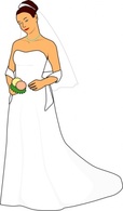 Bride White Dress clip art