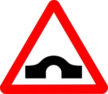 Bridge Road Sign clip art