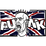 British Punk Face Vector 