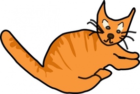 Brown Cat clip art 