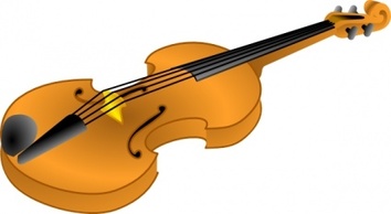 Brown Violin clip art Preview