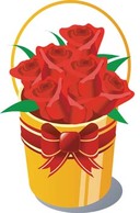 Bucket of rose flower Preview