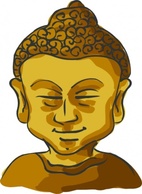 Objects - Buddha Head clip art 
