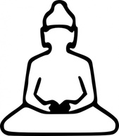 Buddha Outline clip art 