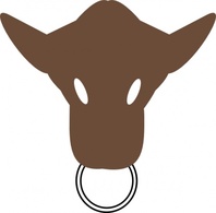 Objects - Bull Head clip art 