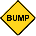 Bump Road Vector Sign 