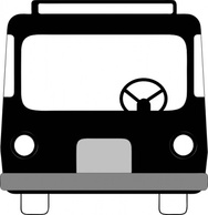 Transportation - Bus Front View clip art 