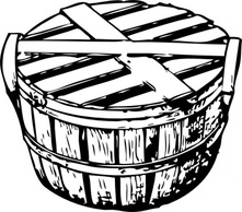 Bushel Basket With Cover clip art