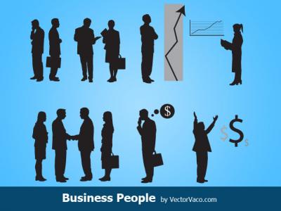 Human - Business People Silhouettes 