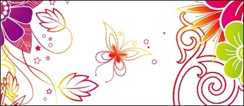 Animals - Butterfly flower fashion background 