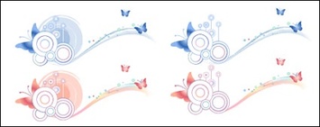 Animals - Butterfly pattern and material element vector 