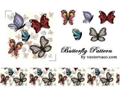 Animals - Butterfly Pattern Vector 