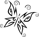 Butterfly Tribal Style Vector 