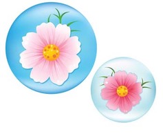 Elements - Button Flower Vector 17 